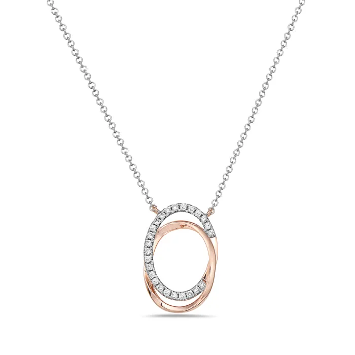 Adjustable Gold Necklaces-Bassali Olympia 14k Rose Gold Necklace NK13599KD