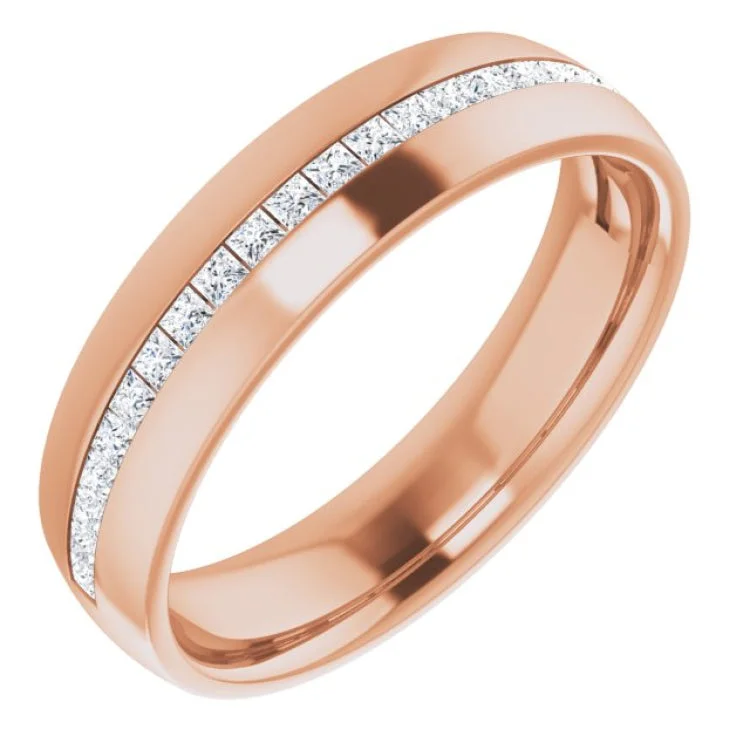 Luxury Wedding Rings-14K Rose 5/8 CTW Diamond Band