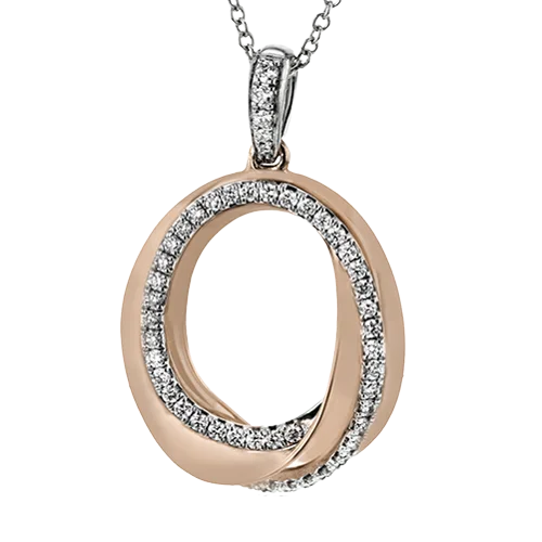 Layered Necklaces-Pendant Necklace in 18k Gold with Diamonds MP1752-A