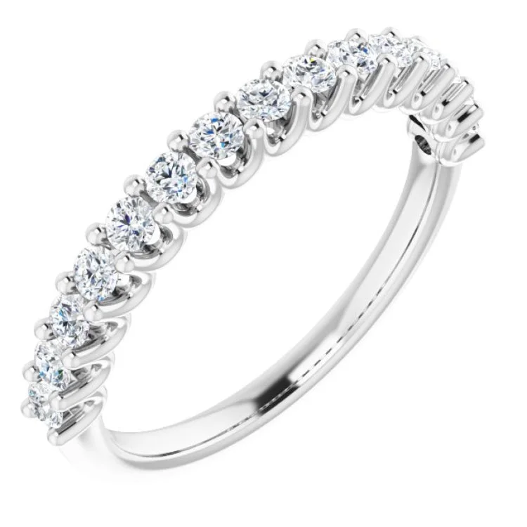 Simple Engagement Rings-14K White 1/2 CTW Lab-Grown Diamond Anniversary Band