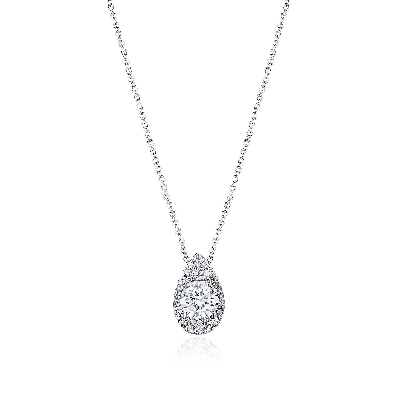 Antique Necklaces-TACORI Bloom | 17" Pear Bloom Diamond Necklace FP811NRDPS55