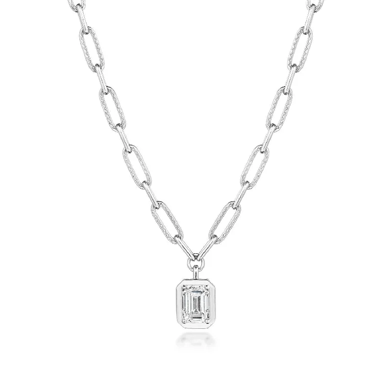 Diamond Necklaces-TACORI Allure | Petite Diamond Link Necklace - 1.54ct FP813VEC8X6LD