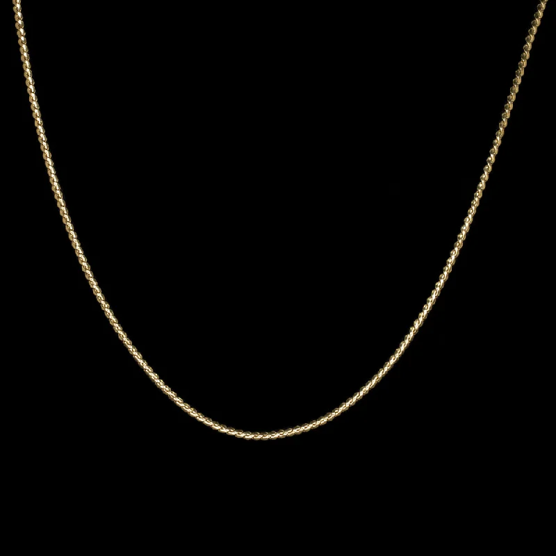 Oval Pendant Necklaces-SOLID 18k YELLOW GOLD S LINK CHAIN NECKLACE 23 INCH LONG 1.6mm THIN MENS LADIES