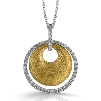 Women’s Personalized Necklaces-Pendant Necklace in 18k Gold with Diamonds MP1523-A