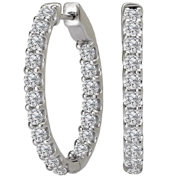 Pearly Stud Earrings-Ladies Diamond Hoop Earrings