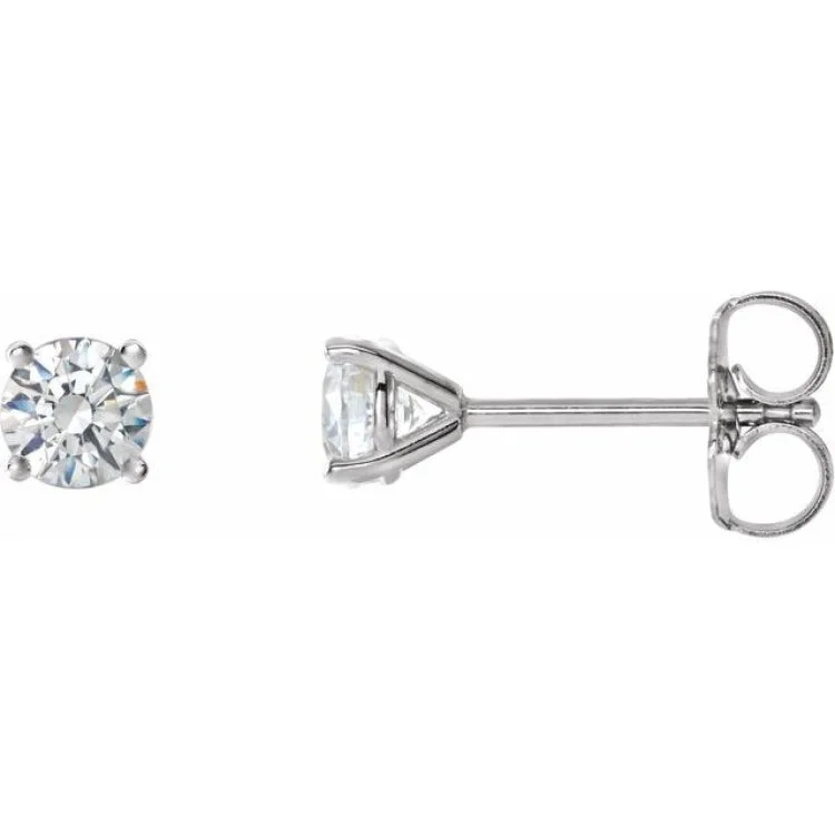 Oval Earrings-Platinum 1 CTW Natural Diamond Cocktail-Style Earrings