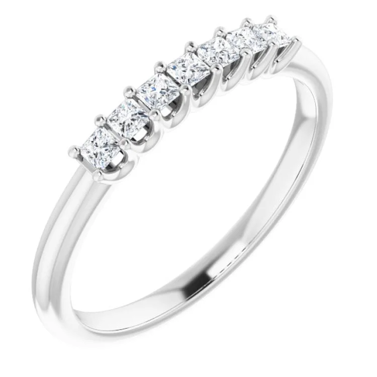 Sapphire Engagement Rings For Women-14K White 1/4 CTW Natural Diamond Anniversary Band