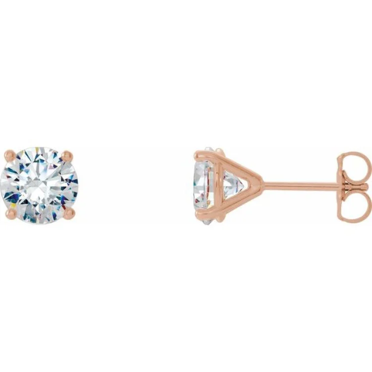 Statement Earrings-14K Rose 3/4 CTW Natural Diamond Cocktail-Style Earrings