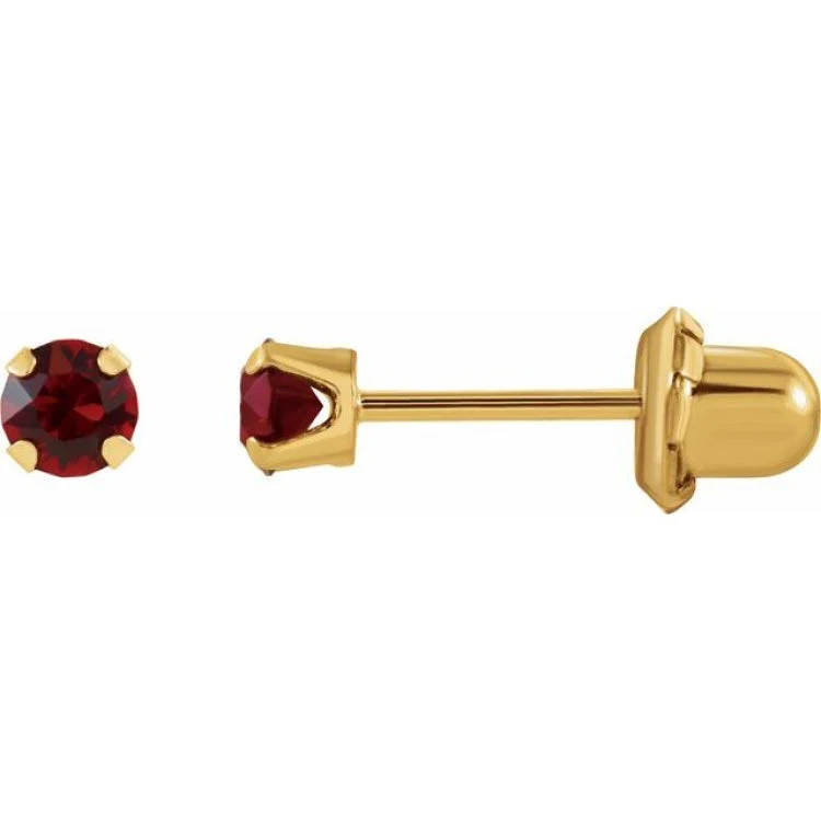 Classic Silver Drop Earrings-14K Yellow Imitation Ruby Inverness® Piercing Earrings