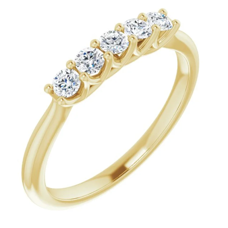 Vintage Sapphire Rings-14K Yellow 1/3 CTW Natural Diamond Anniversary Band