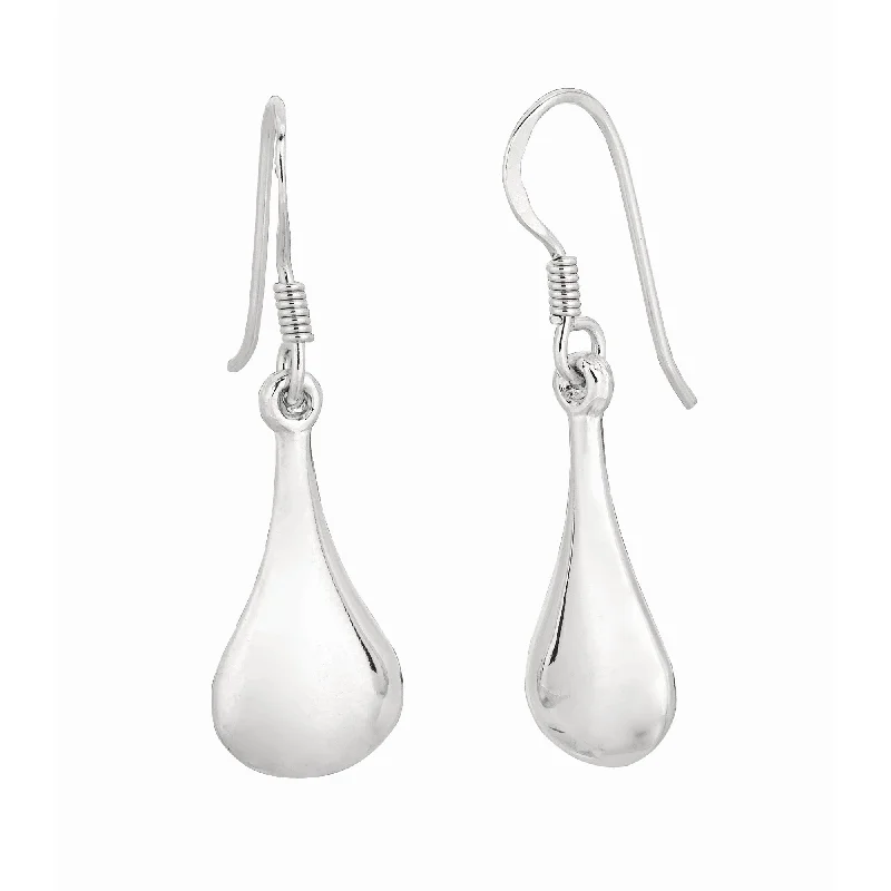 Heart Shaped Earrings-Silver Puff Bell Earring