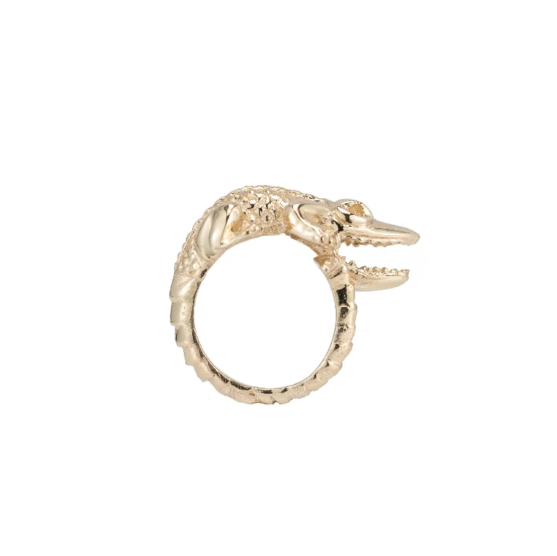 Elegant Wedding Rings-Crocodile Ring