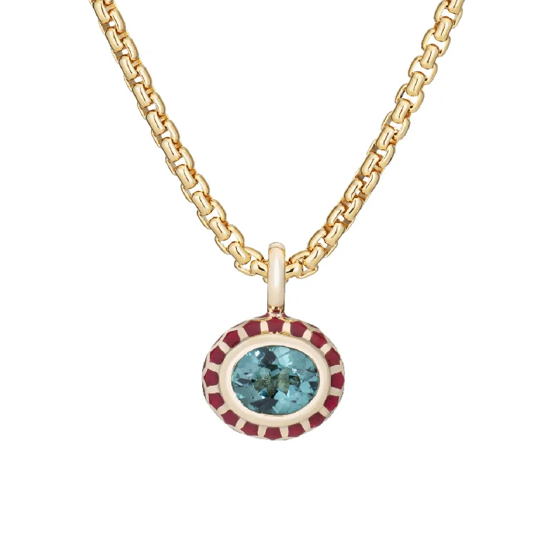 Floral Necklaces-Tourmaline Floral Pendant Necklace