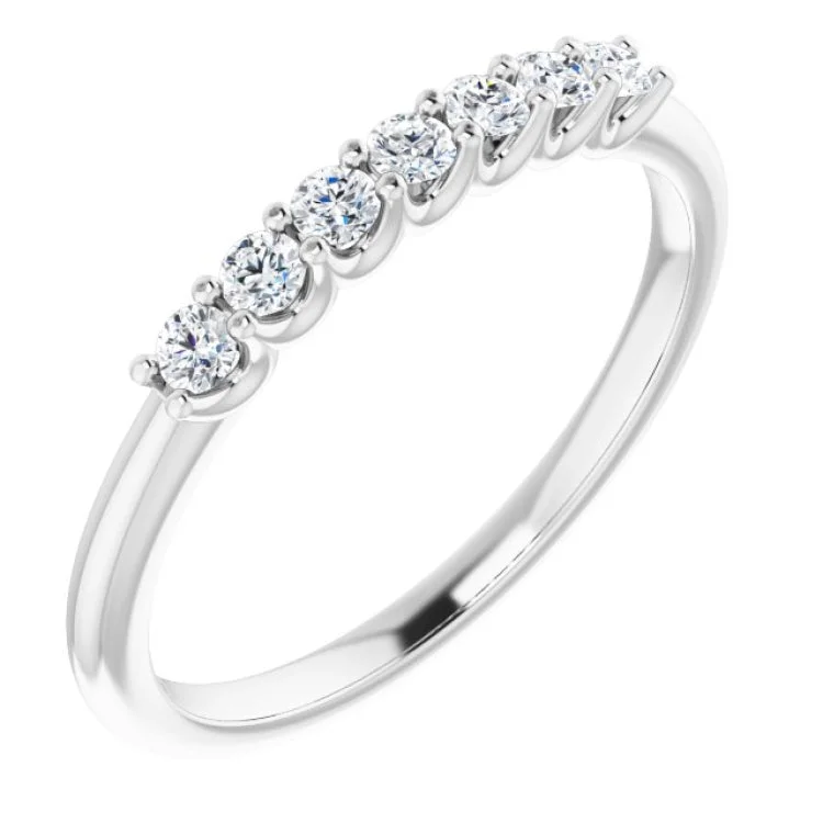 Birthstone Promise Rings-Platinum 1/5 CTW Natural Diamond Anniversary Band