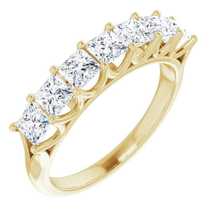 Handmade Engagement Rings-14K Yellow 1 3/8 CTW Natural Diamond Anniversary Band