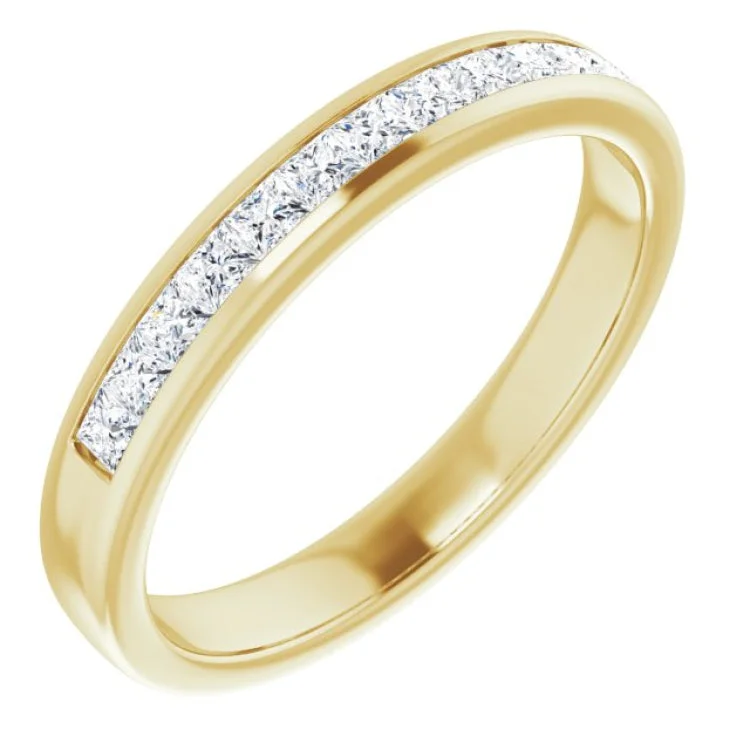 Sterling Silver Rings-14K Yellow 5/8 CTW Natural Diamond Band