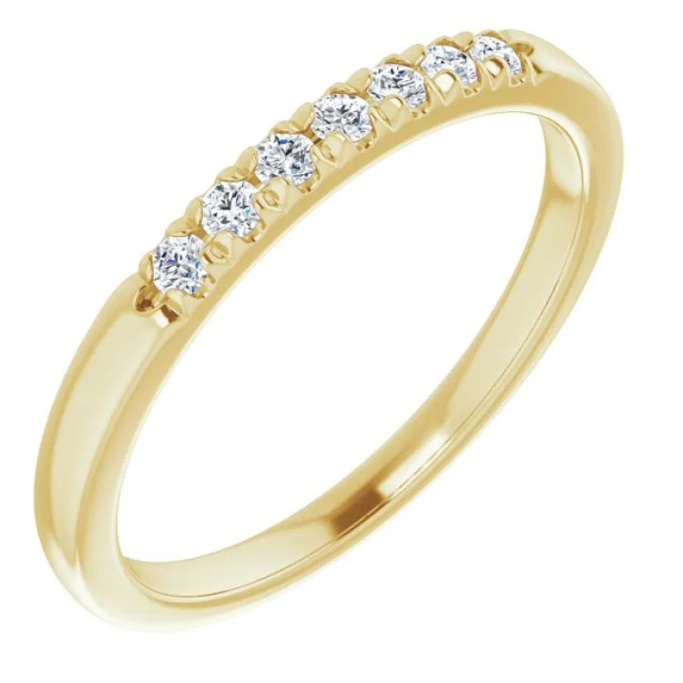 Classic Gold Wedding Rings-14K Yellow 1/6 CTW Natural Diamond Anniversary Band