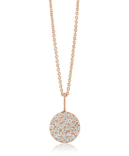 Unique Necklaces-Disc Diamond Necklace 578-JSA