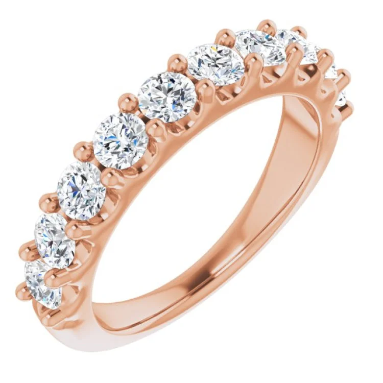 Fashion Rings-14K Rose 1 1/5 CTW Diamond Anniversary Band