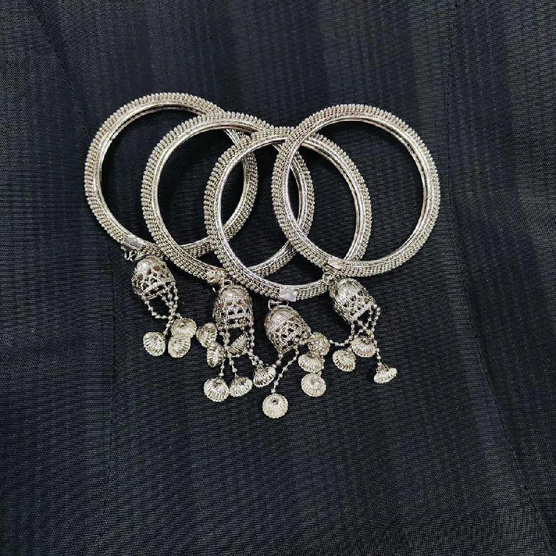 Bangles With Stars-Pooja Bangles Oxidised Plated Bangles Set