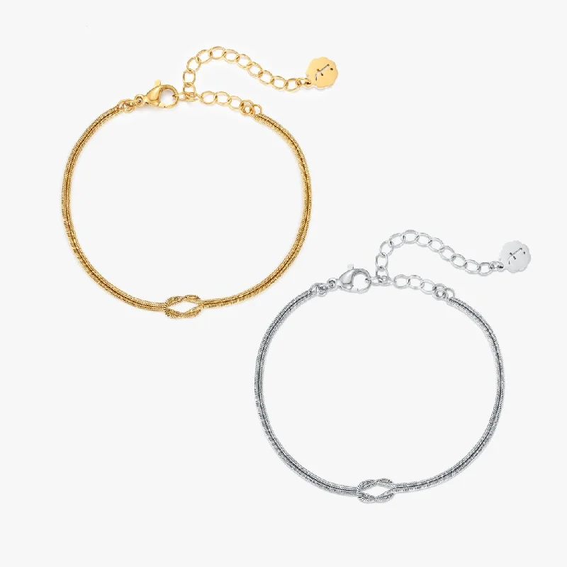 Gold Charm Bracelets-Hercules Knot Bracelet (Greek Inspired Collection)