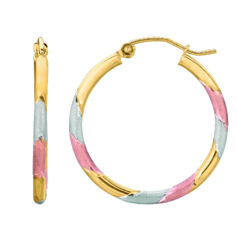 Dazzling Gold Earrings-14K Gold Polished Hoop Earring