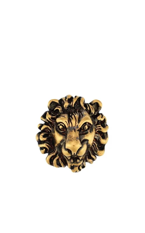 Brooch With Gems-Lion Embellished Brooch