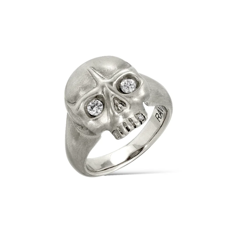 Simple Engagement Rings-Jawless Small Skull Ring