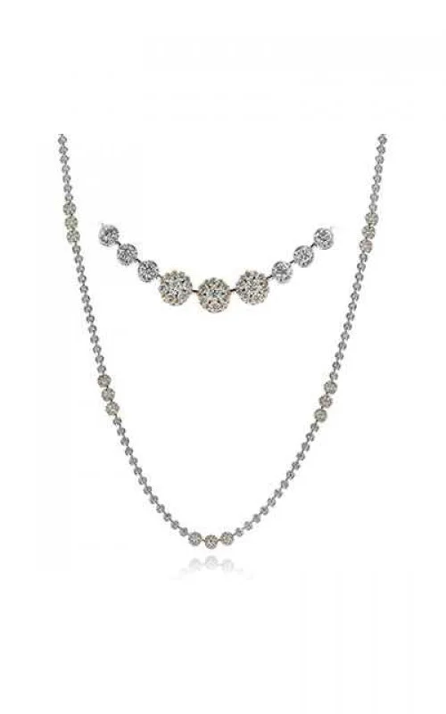 Women’s Necklaces-Necklace in 18k Gold with Diamonds LP4336