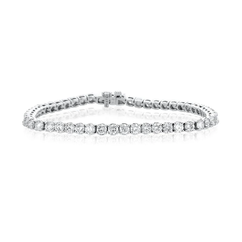 Bracelets For Friends-6.73 Cttw Round Diamond Platinum Tennis Bracelet