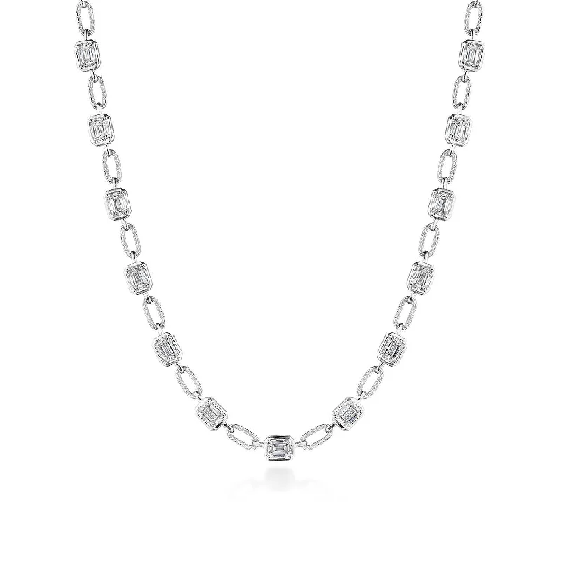 Elegant Necklaces-TACORI Allure | Lab Grown Diamond Link Necklace FN825EC55X4LD16