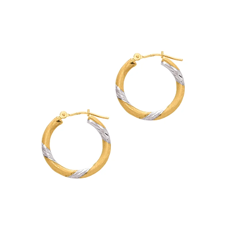 Silver Gemstone Drop Earrings-14K Gold 3x20mm Hoop Earring