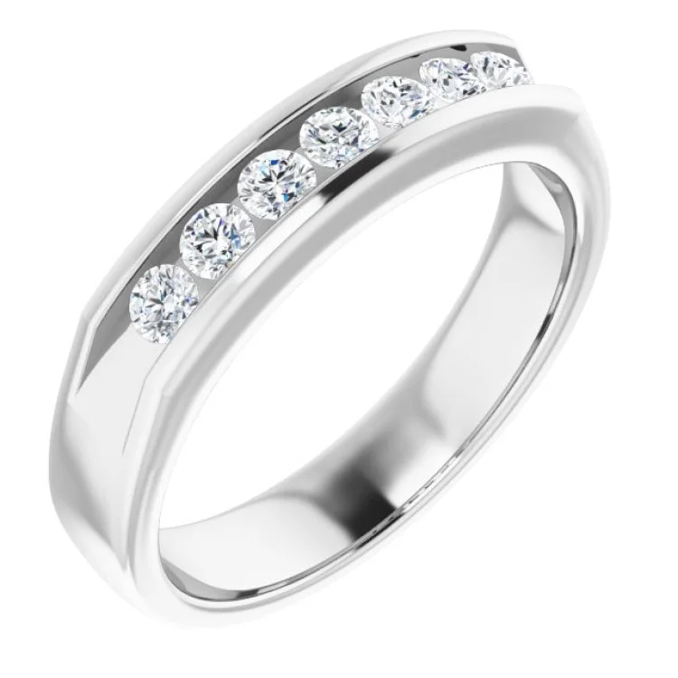 Engagement Rings-Platinum 1/2 CTW Natural Diamond Ring