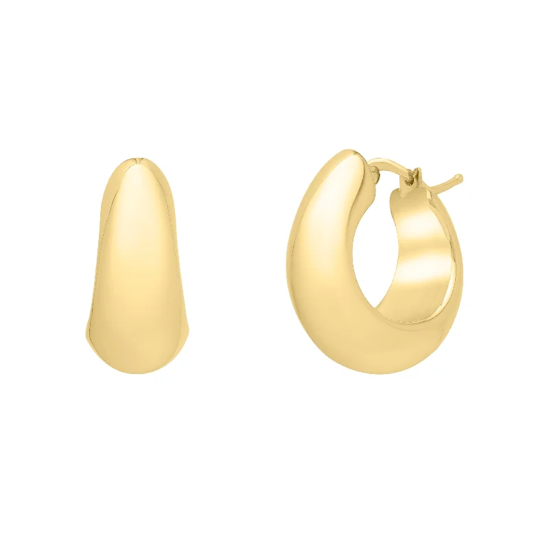 Custom Earrings-14K Tapered Hoops