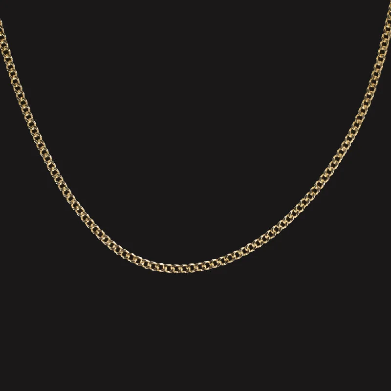 Long Necklaces-SOLID 14k YELLOW GOLD CURB CHAIN NECKLACE 25 INCH LONG 1.4mm THIN MENS LADIES