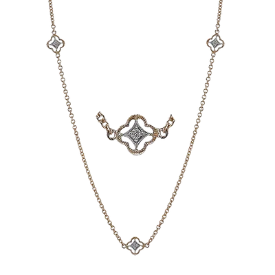 Star Pendant Necklaces-Necklace in 18k Gold with Diamonds CH140-R