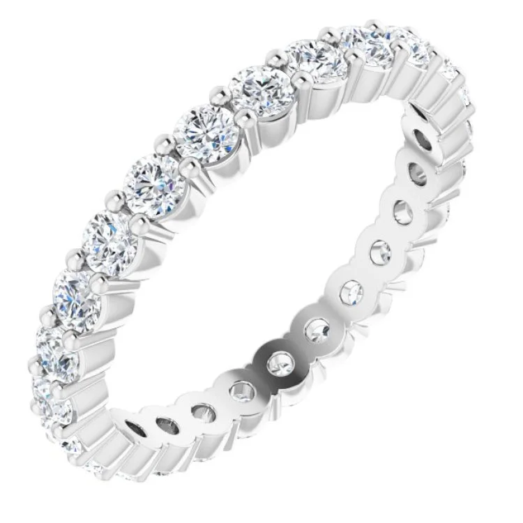 Unique Engagement Rings-14K White 3/4 CTW Natural Diamond Eternity Band Size 4