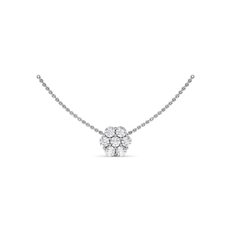 Unique Pendant Necklaces-Magnolia Diamond Necklace N5034