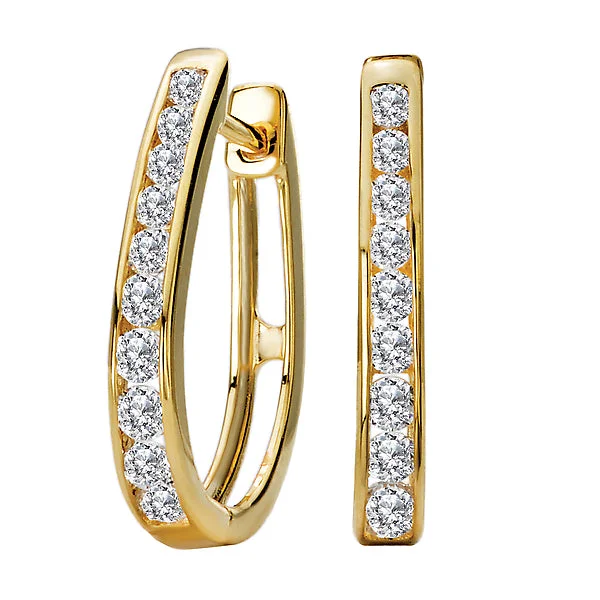 Layered Earrings-Ladies Fashion Diamond Earrings