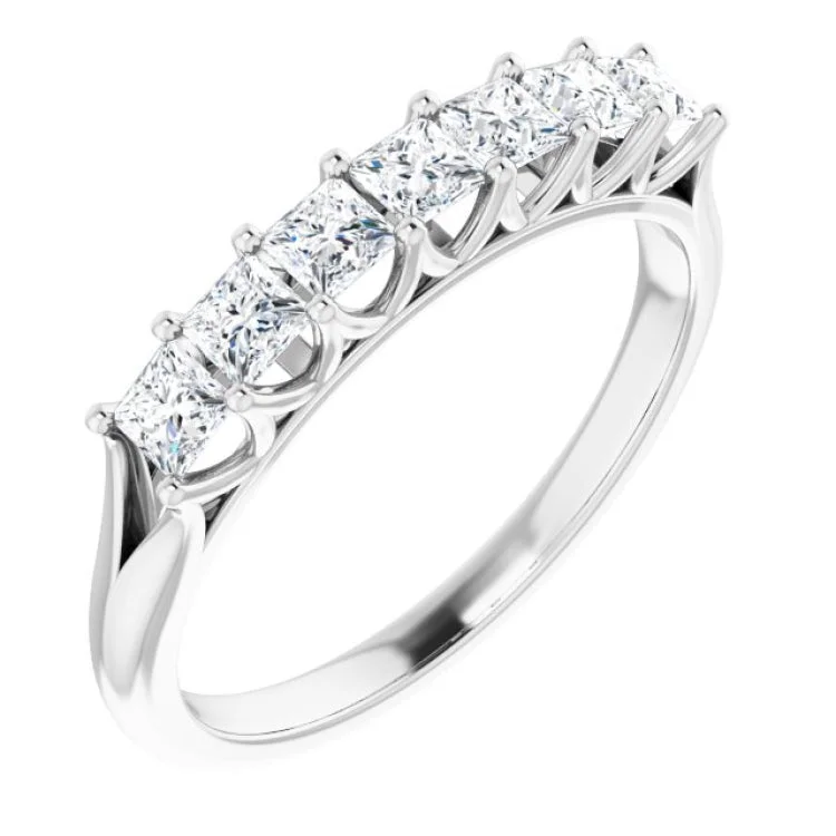 Trendy Wedding Rings-Platinum 3/4 CTW Natural Diamond Anniversary Band