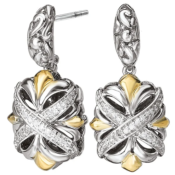 Unique Silver Earrings-Ladies Fashion Diamond Earrings