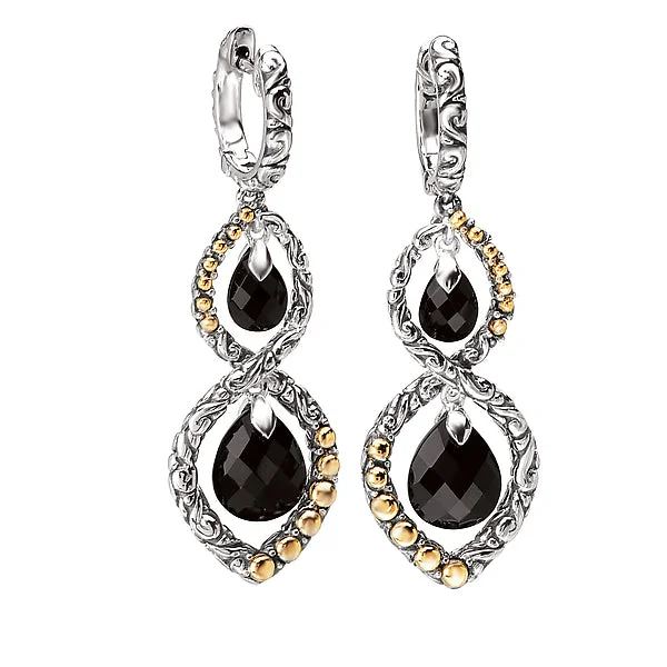 Crystal Gold Earrings-Ladies Fashion Gemstone Earrings