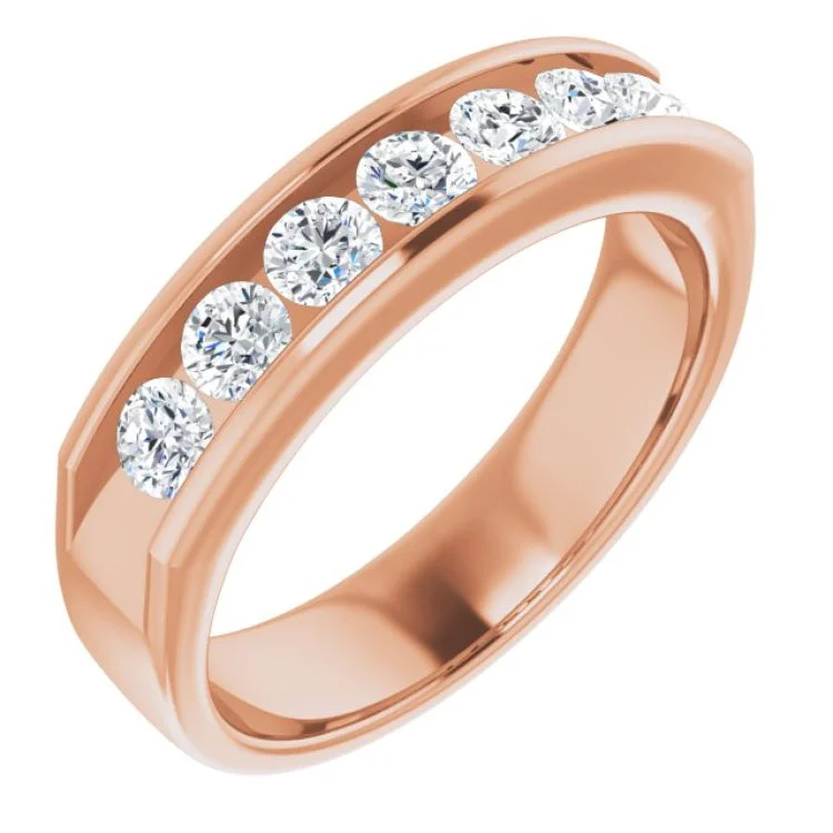 Fashionable Gold Rings-14K Rose 1 CTW Natural Diamond Ring