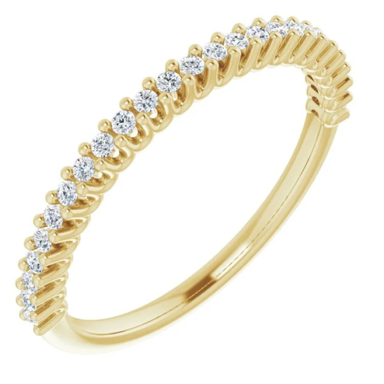 Wedding Rings With Pearls-14K Yellow 1/5 CTW Lab-Grown Diamond Anniversary Band