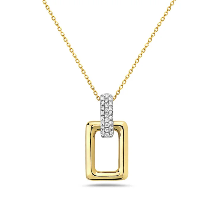 Gold Link Necklaces-Bassali Olympia 14k  Two-Tone Gold Necklace PN13896XD