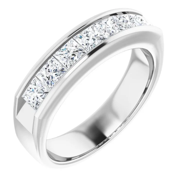 Handmade Wedding Rings-Platinum 1 3/4 CTW Natural Diamond Ring