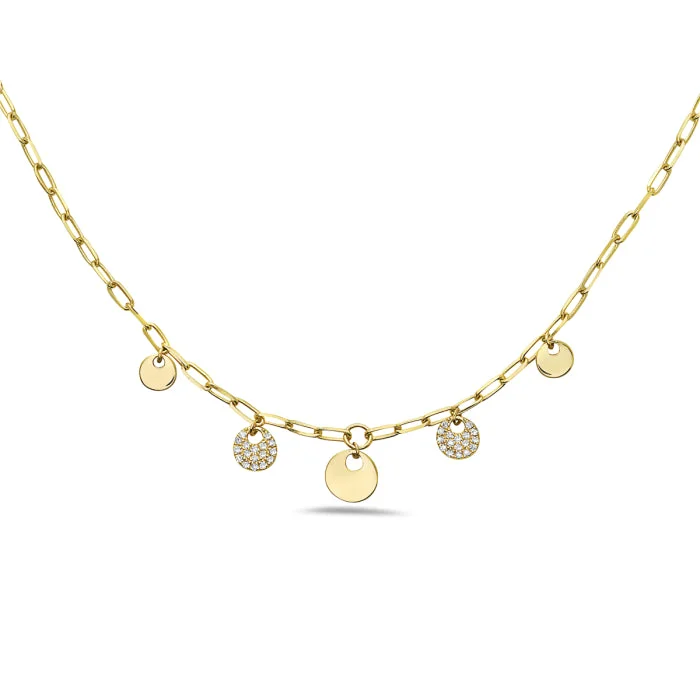 Custom Necklaces-Bassali Sienna 14k Yellow Gold Necklace NK13912D