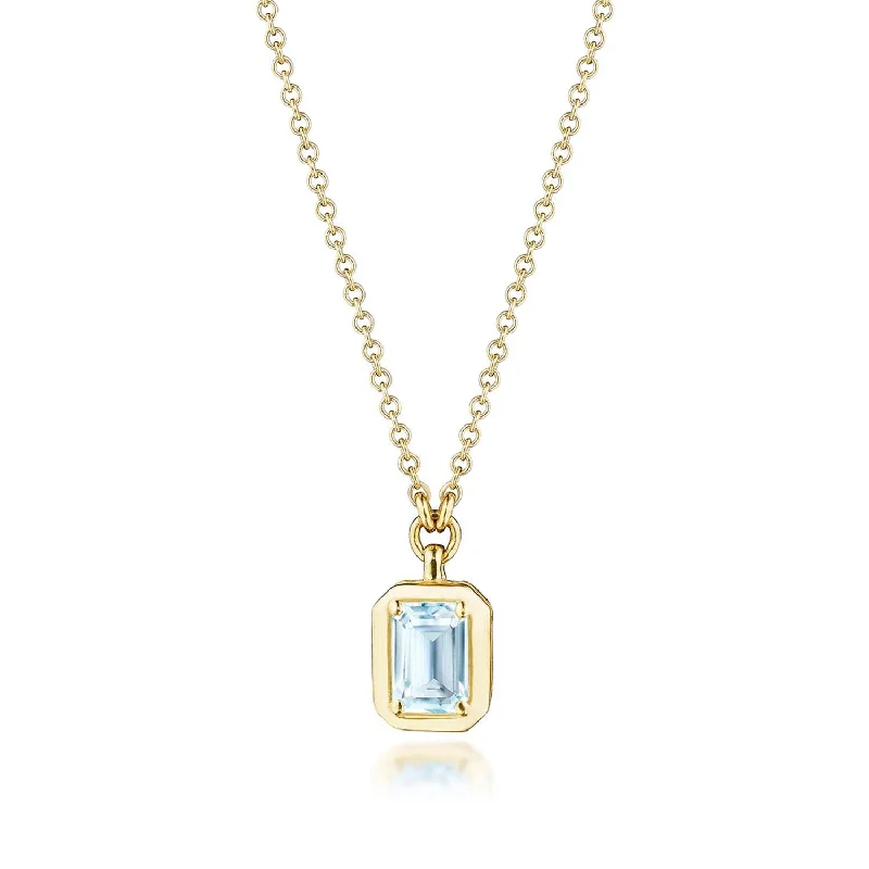 Gold Pendant Necklaces-TACORI Allure | Sky Blue Topaz Necklace - 0.7ct FP812VEC55X4BTY