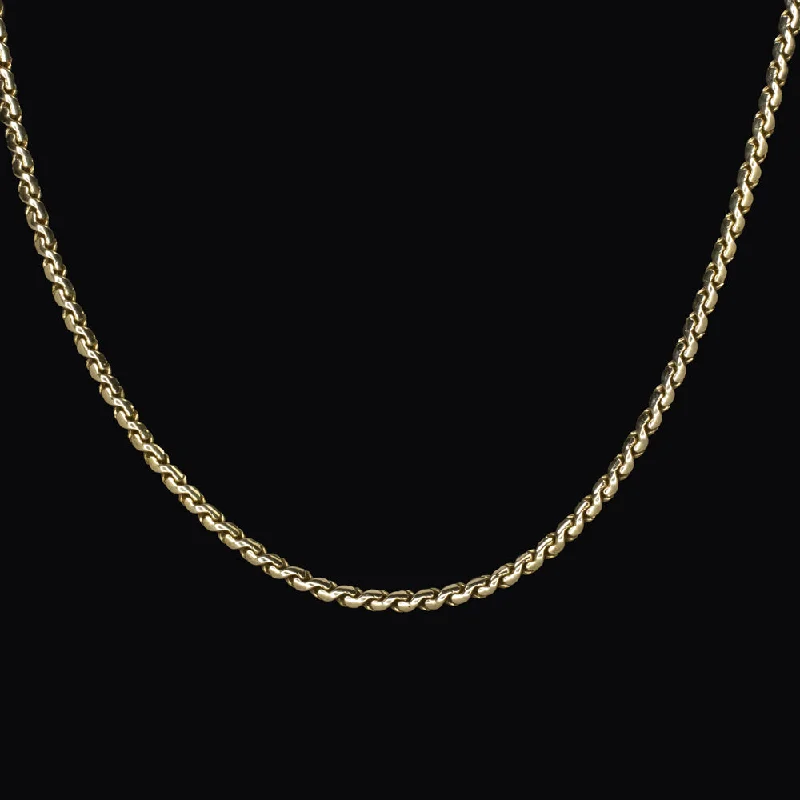 Cross Necklaces-SOLID 18K YELLOW GOLD CHAIN NECKLACE S LINK 26 INCH LONG 1.8mm 14.6 GRAM SIMPLE