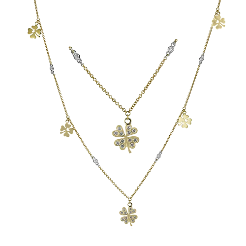 Adjustable Necklaces-Necklace in 18k Gold with Diamonds LP4905